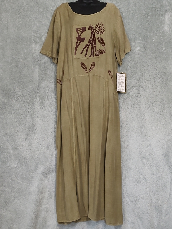 country wear casuals Dresses & Skirts - Bohemian Olive Embroidered Maxi Dress